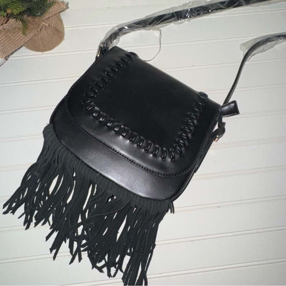 Black Fringe crossbody